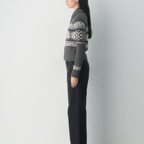 NWT Aritzia ECHO ZIP UP Heather Charcoal M - Picture 3 of 8